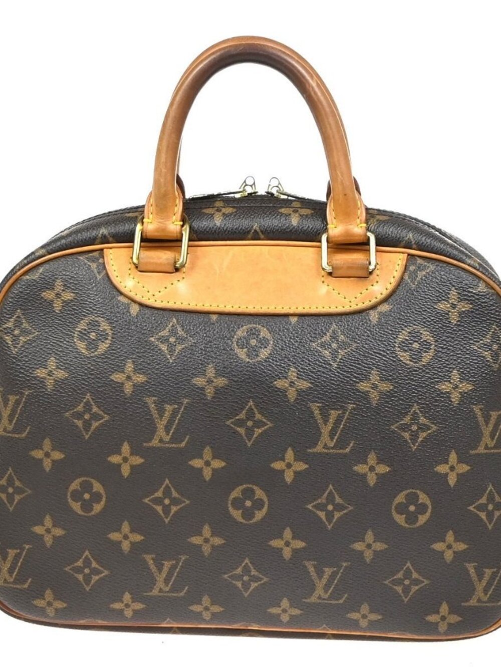 LOUIS VUITTON LV Logo Trouville Hand Bag Monogram Leather Brown M42228 85YH889 - Picture 3 of 14